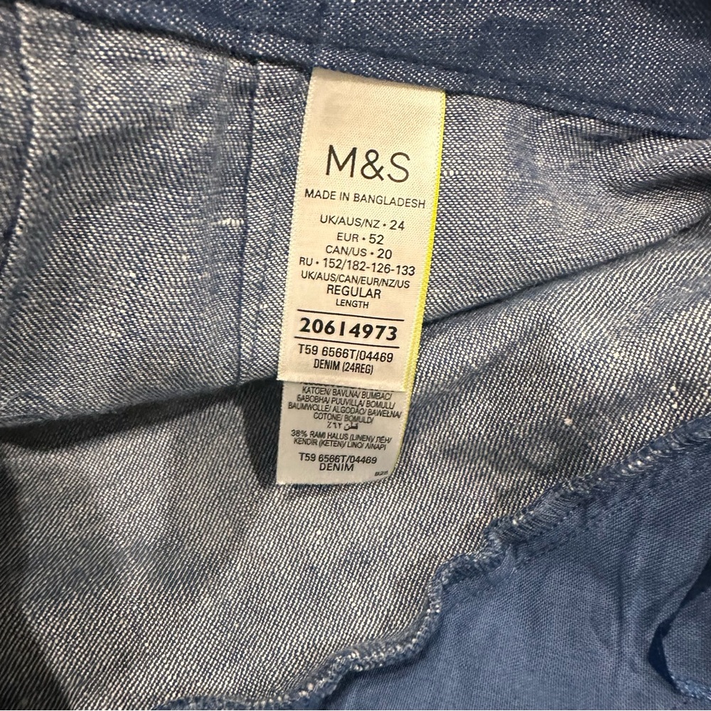 M&S Collection Women’s Plus Size Flax Linen Cotton Pants - Picture 4 of 6